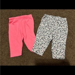 Carter's Floral and Pink Baby Leggings
